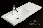 Umywalka dolomitowa Clever-900L biała