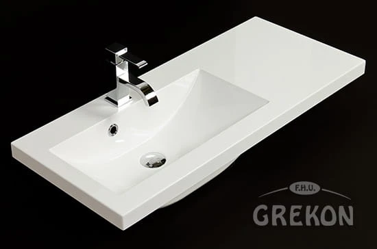 Umywalka dolomitowa Clever-900L biała
