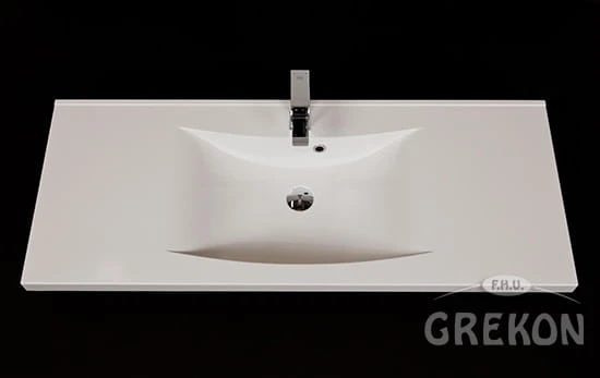 Umywalka dolomitowa LUCY-1200C biała