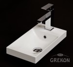 Umywalka dolomitowa PENELOPE 400R/L biała