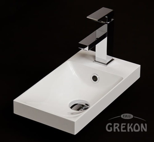 Umywalka dolomitowa PENELOPE 400R/L biała