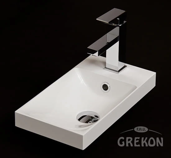 Umywalka dolomitowa PENELOPE 400R/L biała
