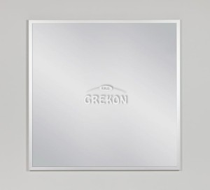 Lustro łazienkowe w srebrnej ramie aluminiowej 80x80cm