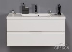 Szafka łazienkowa biała 100cm ELEGANTE z umywalką