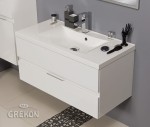 Komplet biała szafka z białą umywalką