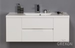 Szafka łazienkowa biała 120cm ELEGANTE z umywalką