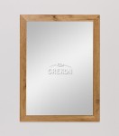 Lustro łazienkowe dąb naturalny 60x80cm FOKUS NEW