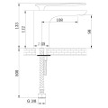 Kohlman Experience QB100EG bateria umywalkowa - schemat