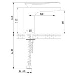 Kohlman Experience QB100E bateria umywalkowa - schemat