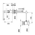 Kohlman Boxine QB100B bateria umywalkowa - schemat