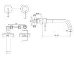 Kohlman Roxin QW180R bateria umywalkowa - schemat