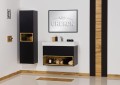 Eleganckie i stylowe meble łazienkowe w czarnym kolorze seria Space