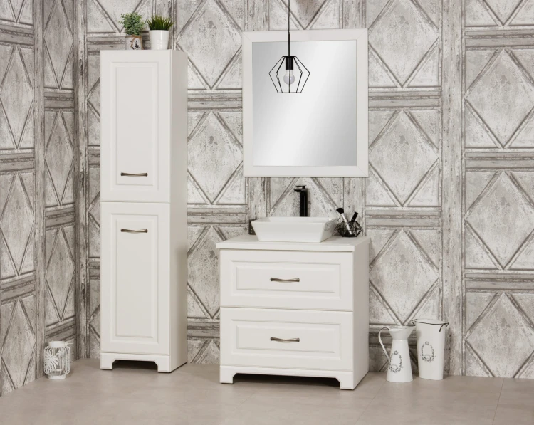 Lustro łazienkowe białe 60x80cm FINEA
