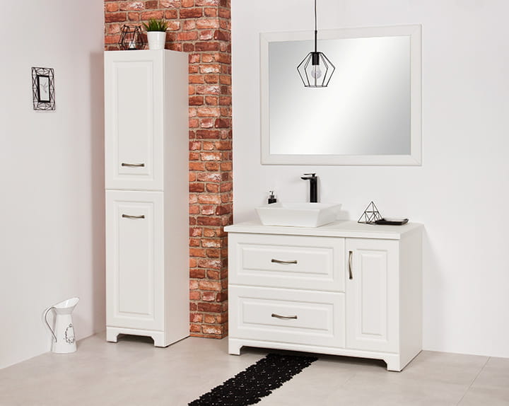 Lustro łazienkowe białe 100x80cm FINEA