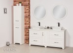 Lustro łazienkowe okrągłe białe 70cm FINEA