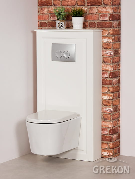Biała zabudowa stelaża wc FINEA