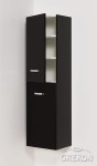 Regał łazienkowy czarny 40x143cm MEIVA
