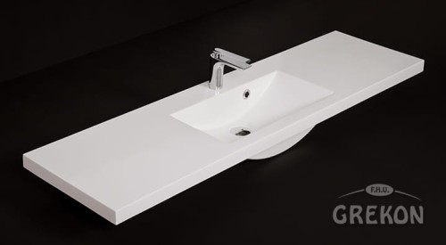 Biała dolomitowa umywalka Clever-1400C