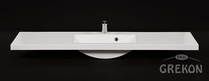 Umywalka dolomitowa Clever-1400C biała