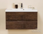 Szafka łazienkowa antyczne drewno 80cm ELEGANTE z umywalką