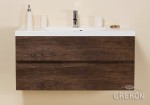 Szafka łazienkowa antyczne drewno 100cm ELEGANTE z umywalką