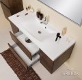 Szafka łazienkowa antyczne drewno 120cm ELEGANTE z umywalką