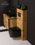 Zabudowa stelaża wc w kolorze naturalny dąb