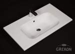 Biała prostokątna umywalka GREND-810C