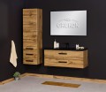 Regał łazienkowy dąb naturalny 40x143,5cm FOKUS LOFT z dwiema szufladami