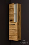 Regał łazienkowy dąb naturalny 40x143,5cm FOKUS LOFT z koszem