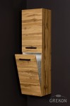 Regał łazienkowy dąb naturalny 40x143,5cm FOKUS LOFT z koszem