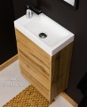 Szafka łazienkowa dąb naturalny 40cm CLER LOFT z umywalką