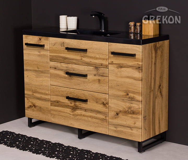 Noga do mebli loft 39/9 czarny mat