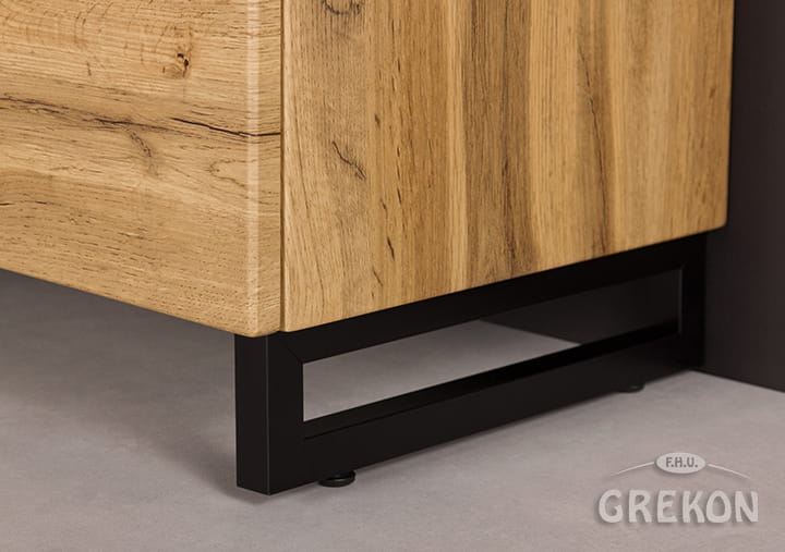 Noga do mebli loft 39/9 czarny mat