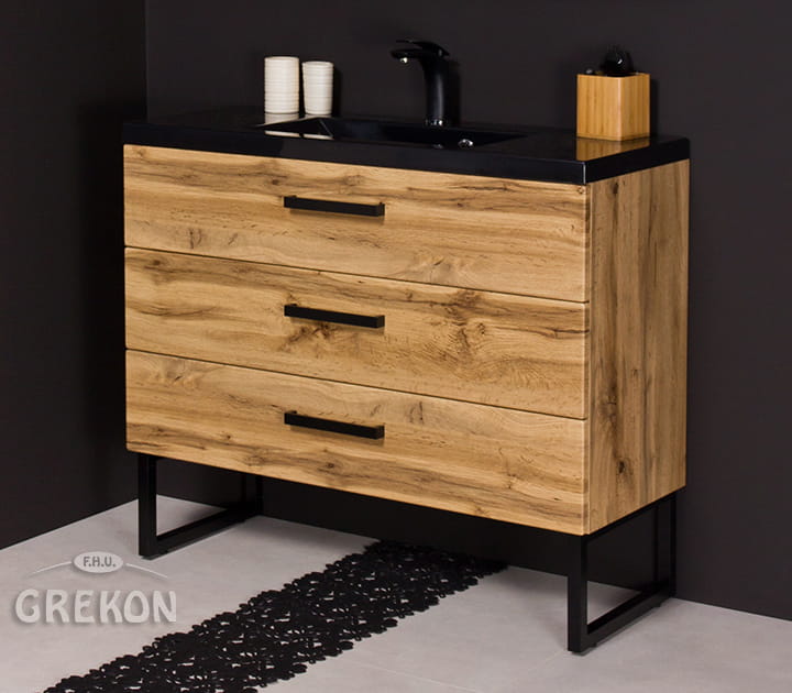 Noga do mebli loft 39/21 czarny mat
