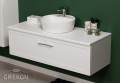 Biała szafka łazienkowa Petto Bianco 120 cm z umywalką ceramiczną
