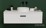 Szafka łazienkowa biała 120cm PETTO BIANCO z umywalką MONAT-400C