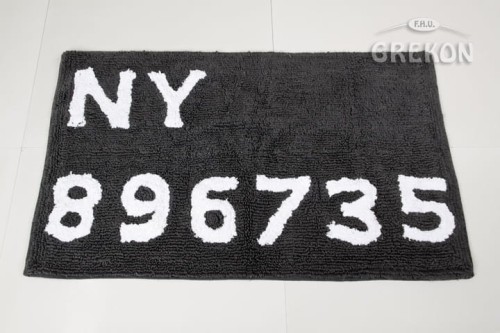 Dywanik łazienkowy Digits szary
