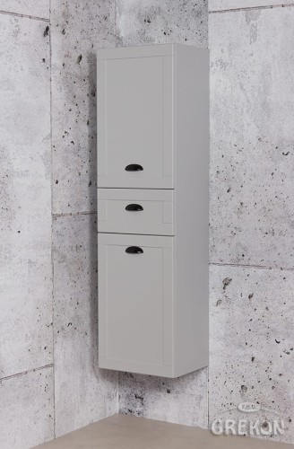 Regał łazienkowy szary 40x143cm GREND