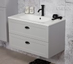 Laveo Muro bateria umywalkowa czarna BAU 722D