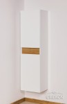 Regał łazienkowy biały 40x143,5cm CASSINI
