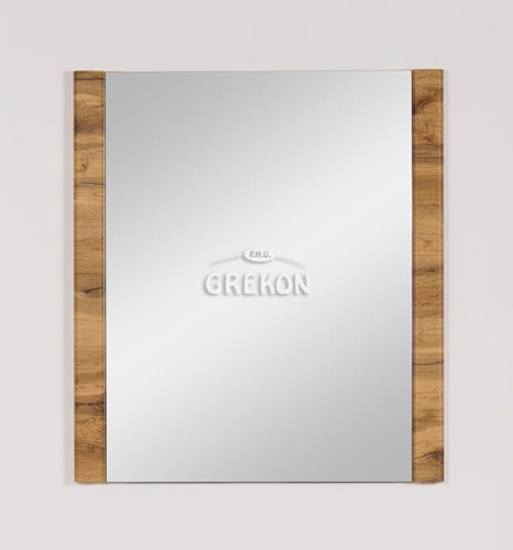 Lustro łazienkowe dąb naturalny 70x80cm OLIMPIA