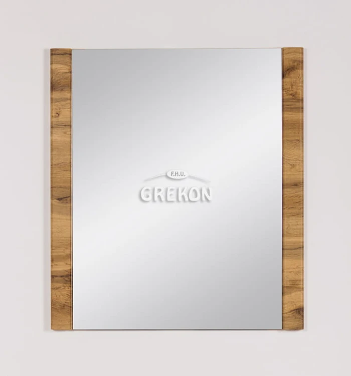 Lustro łazienkowe dąb naturalny 70x80cm OLIMPIA