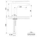 Kohlman Experience QB100EGD bateria umywalkowa - schemat