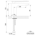 Kohlman Experience QB100EGD bateria umywalkowa - schemat