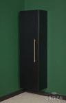Regał łazienkowy czarny 45x155cm NEGRA