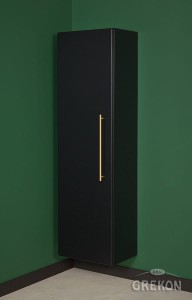 Regał łazienkowy czarny 45x155cm NEGRA