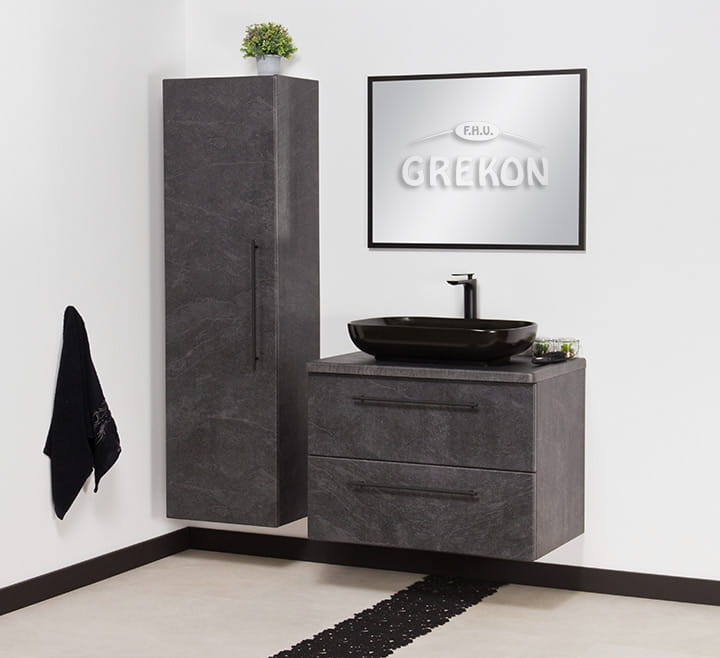 szafka z blatem i głęboką praktyczną umywalką