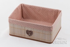 Koszyk bambusowy beżowy DC-134092L duży