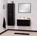 Elegancka seria czarnych mebli łazienkowych Victa